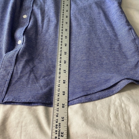 Black Brown 1826‎ Men's Blue Fitted Long Sleeve Button Up Dress Shirt Size XL - Picture 9 of 11